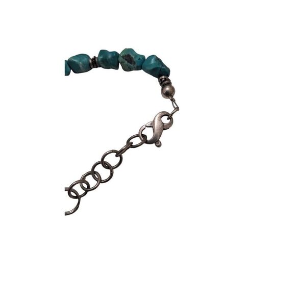 Turquoise &‎ Sterling Beaded Necklace Vintage 925 Clasp - Picture 3 of 5